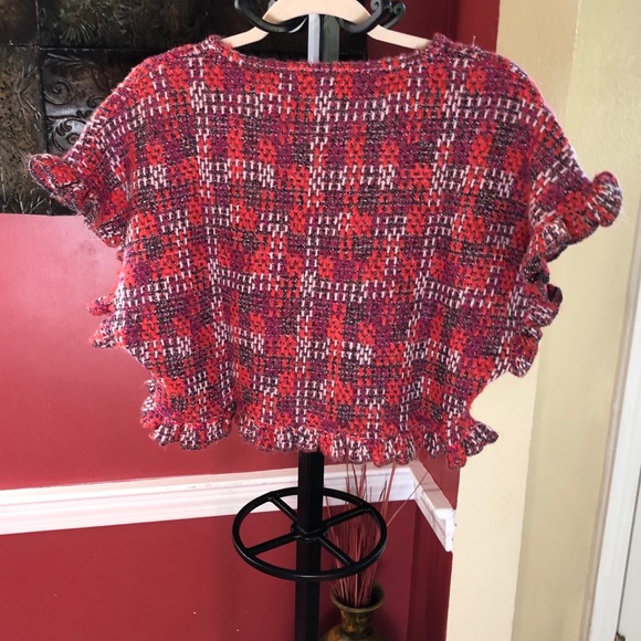 Zara Knit Ruffle Top - Picture 6 of 9